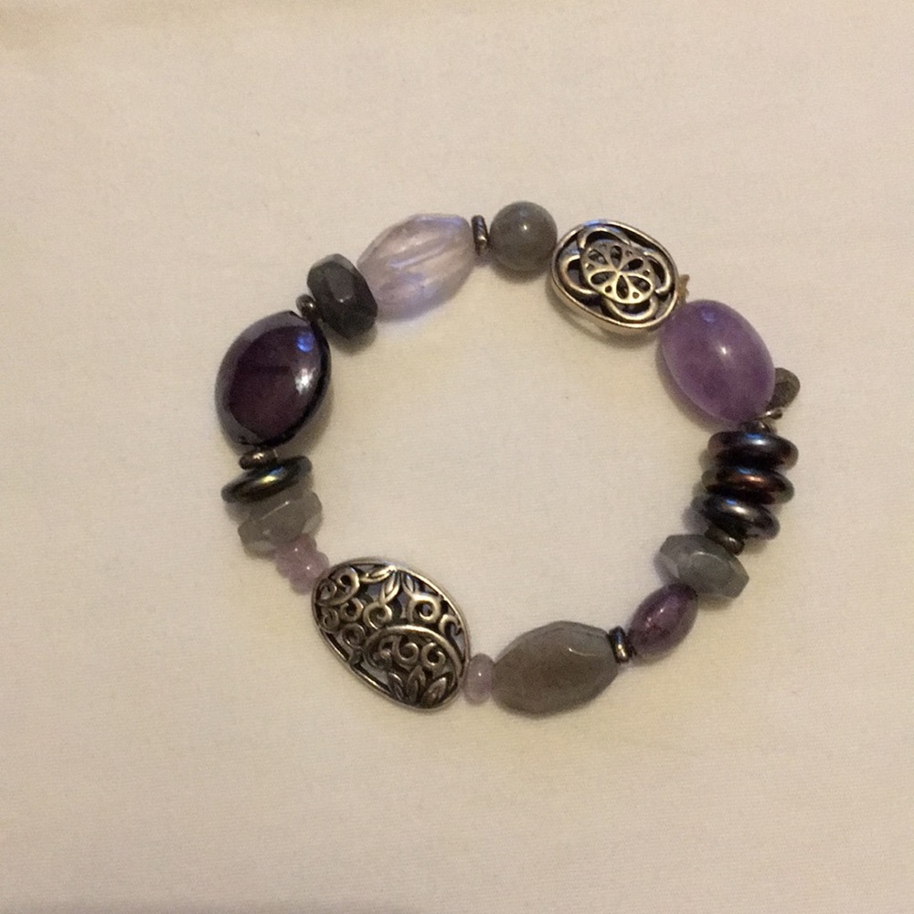 Silpada Sterling Silver Amethyst Quartz Bracelet